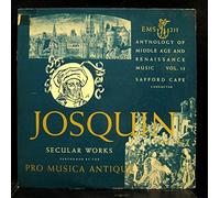 Safford Cape Pro Musica Antiqua Josquin Des Prez Secular Works vinyl record