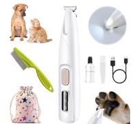 Saffory Dog Paw Trimmer, Saffory Electric Dog Trimmer, Pet Grooming with LED Light, Pet Microprecision Trimmer, Fully Waterproof, For Dogs Cats Trimming Paws, Eyes, Ears, Face, And Rump (1pc)