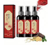 Saffron Hair Blackening Spray, 100ml Saffron Hair Spray, Essence Spray Saffron and Polygonum Multiflorum, Gray Hairs to Black (3pcs)