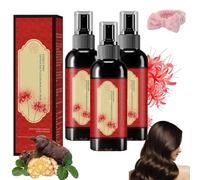 Saffron Hair Blackening Spray, Natural Plant Polygonum Multiflorum Essence Spray, Reduces Shedding Strengthen Hairs Root Serum Sprays for All Hair Types,Leaving Shiny Non-Frizzy