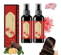 Saffron Hair Blackening Spray, Natural Plant Polygonum Multiflorum Essence Spray, Reduces Shedding Strengthen Hairs Root Serum Sprays for All Hair Types,Leaving Shiny Non-Frizzy