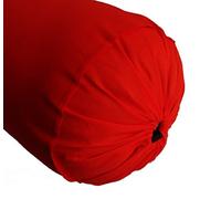 Saffron Traversin Taie d'oreiller décoratif Lit de Cou Rond Rouge Taie d'oreiller Coton 15,2 cm de diamètre x 101,6 cm de Long (15 cm de diamètre x 101 cm de Long) Housse Amovible