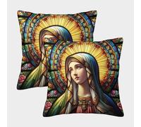 SAFGTXHTR Vierge Marie Housse De Coussin Ensemble De 2 Voituretoon Colourful Housse De Coussin Décorative Confort Et Douceur Garantis Housses De Coussin pour Canapé-lit 40x40cm