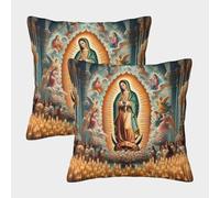 SAFGTXHTR Vierge Marie Housse De Coussin Ensemble De 2 Voituretoon Colourful Taie d'oreiller Décoratif Canapé Confort Et Douceur Garantis Housses De Coussin pour Voiture 45x45cm