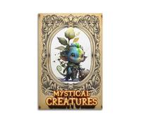 SAFHUER Poster décoratif sur toile avec créatures des habitants de la forêt - Poster mural moderne pour chambre à coucher (50 x 75 cm)