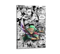 SAFHUER Poster décoratif sur toile One Piece Zoro - Impression d'art moderne pour chambre à coucher - 50 x 75 cm