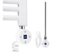 S'AFIELINA Élément Chauffant 1200W pour seche Serviette Electrique,avec Thermostat Numérique - Thermoplongeur Électrique en Acier Inoxydable Blanc pour radiateur Salle de Bain