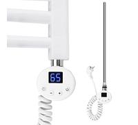 S'AFIELINA Élément Chauffant 600W avec Thermostat Numérique pour Radiateurs de Salle de Bain Thermoplongeur en acier inoxydable Blanc électrique Cartouche de chauffage