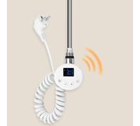 S'AFIELINA Élément Chauffant Sèche-Serviettes 1200W WiFi Blanc | Résistance pour Radiateur Salle de Bain avec Thermostat, Minuterie Programmable, Écran LED et Fonction Connectée