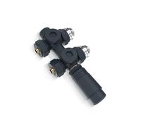 S'AFIELINA Kit de raccordement central Robinet de Radiateur avec thermostat pour radiateurs de salle de bain Thermostat-6 niveaux réglables, Robinet thermostatique universel 50mm (Anthracite,1 pièce)