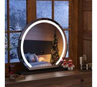 S'AFIELINA Miroir de Maquillage avec éclairage de 50 cm, Miroir Hollywood réglable, 3 températures de Couleur, contrôle Tactile, Miroir cosmétique LED, Rotation à 360°, Noir