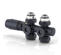 S'AFIELINA Radiateurs Kit de raccordement complet - Grue thermostatiquePièces de montage - Antraciet (16mm, 1 pièce)