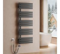 S'AFIELINA - Sèche-Serviette électrique1320×500mm, radiateur sèche-Serviette électrique avec Thermostat, WiFi, minuterie programmable, écran LCD, Radiateur Salle de Bain 800 W, Antracite