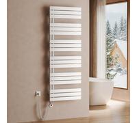 S'AFIELINA Sèche-serviette électrique1599×600mm, radiateur sèche-serviette électrique avec thermostat, WiFi, minuterie programmable, écran LCD, Radiateur salle de bain 1000 W, blanc