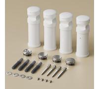 S'AFIELINA Support de radiateur de salle de bain, kit de support de radiateur réglable, kit de montage étanche à l'humidité, y compris valve de dégonflage et bouchon, 1 pièce