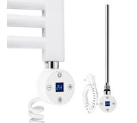 S'AFIELINA Thermoplongeurs 900W avec thermostat numérique pour radiateur de salle de bain, élément chauffant radiateur-serviette blanc