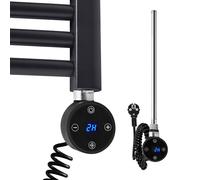 S'AFIELINA Thermoplongeurs 900W avec thermostat numérique pour radiateur de salle de bain, élément chauffant radiateur-serviette noir
