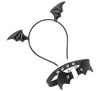 SAFIGLE 1 Ensemble Accessoires de Déguisement Halloween Ensemble de et Collier Design Chauve pour Femmes pour Cosplay et Fête Halloween