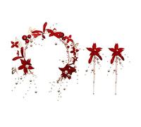 SAFIGLE 1 Ensemble Bandeau Fleurs Délicates et Boucles Oreilles Élégantes et Filles