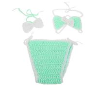 SAFIGLE 1 ensemble bikini pour bébé : tenue de séance photo pour nouveau-né fille - ensemble bikini au crochet pour photographie de nourrisson, tenue de plage pour tout-petit, accessoire photo