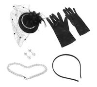 SAFIGLE 1 Ensemble Fascinateur Femme et Collier Perles Ensemble Élégant pour Tea Party et Mariage Accessoire Vintage pour Événements Spéciaux