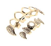 SAFIGLE 1 ensemble Grills Dentaires Or avec Dents de Vampire de Bijoux pour Halloween et Cosplay Facile à Installer et Brillant Accessoire Unique pour Hommes et Femmes