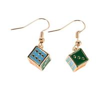 SAFIGLE 1 paire Boucles Oreilles Dés Colorés Accessoire et Unique pour Fêtes de Dansantes Boucles Pendantes Kawaii pour Style Irrégulier et
