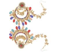 SAFIGLE 1 Paire Boucles Oreilles Ethniques Boho à Cloche Colorée Rétro pour Parfaites pour Festivals Fêtes Style Unique