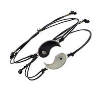 SAFIGLE 1 paire Bracelets Couple Yin Lumineux Bracelets Tissés Réglables pour et Amoureux Accessoire pour Célébrations et Relations Intimes