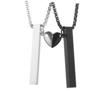 SAFIGLE 1 Paire Inoxydable pour Couple de Pendentifs Magnétique Personnalisable pour Famille