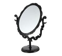 SAFIGLE 1 pièce Miroir de Maquillage Rotatif Vintage Bureau Noir Miroir Décoratif Élégant pour Cosmétique et Coiffure pour Dresser et