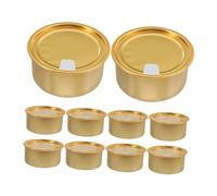 SAFIGLE 10 pièces Boîtes Conserve Aluminium avec Couvercles Tirables Boîtes Rondes Hermétiques pour Stockage Alimentaire Café Thé Snacks
