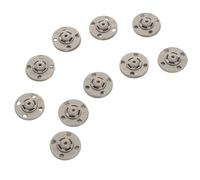 SAFIGLE 10 pièces Boutons Pression Alliage Métallique pour Couture DIY Accessoires Vêtements et Sacs Couleur Argentée Boutons de Remplacement Pratiques et Durables