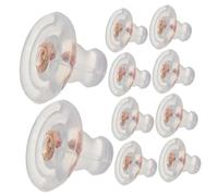 SAFIGLE 10 Pièces d'oreille en silicone transparent boules Quies boucles d'oreilles fermant à clé bouchon d'oreille boucle d'oreille Gel de silice Rose