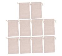 SAFIGLE 10 pièces Lot de Mousseline Coton et Lin à Cordon pour Infusion Épices Filtrage et Cuisine Saine