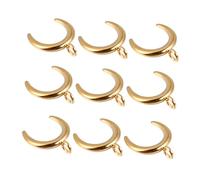 SAFIGLE 10 pièces Pendentifs Lune Acier Inoxydable pour Collier et Bracelet DIY Légers Perforés pour Bijoux Personnalisés