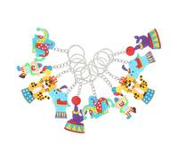 SAFIGLE 10 Pièces Porte Clés Circus Cartoon Breloques Amusantes pour Sac à Dos Décorations de Clé Charms Ludiques pour Adultes
