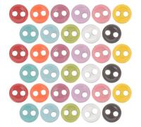 SAFIGLE 100 Boutons Miniatures Ronds en Résine 4 Mm pour Couture Poupée, Lot de 100 Pièces Colorées Décoratives et Créatives pour Projets DIY