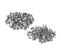 SAFIGLE 100 ensembles Lot de Rivets Double Face Argenté Accessoires DIY pour Réparation Cuir Sacs Chaussures et Vêtements Rivets Couture Artisanat pour Loisirs Créatifs