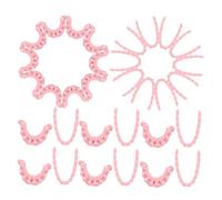 SAFIGLE 100 Pièces French Tips Nails Charms Soft Sculpted Pleated Double Layer Skirt Art Decorations For DIY Manicure Jewelry