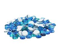 SAFIGLE 100 pièces Luminous Round Cabochon Glow In The Dark Patch For DIY Jewelry Making Constellation Pendant Craft Supplies