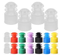 SAFIGLE 100 pièces Plastic Test Tube Stoppers With Screw Seal Elastic And Laboratory Tube Accessories For Medical And Chemical Research Couleur Aléatoire Couleur Aléatoire