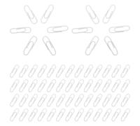 SAFIGLE 100 Pièces Trombones Plastifiés Blancs 28mm pour Documents, École | Fer et Plastique, Pages pour Agendas et Cahiers, Tri par Couleur, Maintien Sûr des Notes et Factures