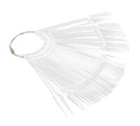 SAFIGLE 100pièces Échantillons Couleurs Ongles Présentoir Transparent Palettes Pratique Pour Entraînement Nail Art Vernis Base Top Coat Salon