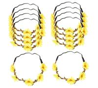 SAFIGLE 10pièces Bandeau Fleuri Marguerite Guirlande Fleurie Couronne Cheveux Pour Décorations Mariage Fêtes