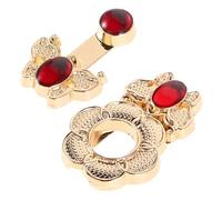 SAFIGLE 10pièces Boucles Décoratives Métal Pour Cheongsam Avec Incrustation De Gemmes Fermetures à Clasps Boutons Rétro Pour Vêtements Traditionnels Et Cape Vintage