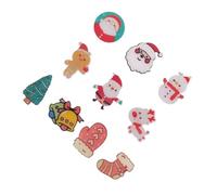 SAFIGLE 10pièces Lot de Broches de Noël Résine Motifs Dessins Animés pour Pull Styles Assortis Style Aléatoire