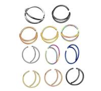 SAFIGLE 11pièces Anneaux Nez Lune Femmes Acier Inoxydable Bijoux Cadeaux Soirée Quotidien Manchettes Décorations Pinces Inox Piercings