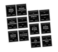 SAFIGLE 12 feuilles Étiquettes Autocollantes Imperméables Pour Bouteilles De Produits De Soin Résistantes À Huile Auto-adhésives Stickers Salle De Bain Pour Organisation Des Flacons