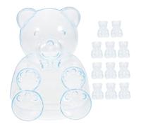 SAFIGLE 12 Pièces Boîte à Ours Transparent Bleu Coffret Fête Pratique pour Anniversaire Mariage et Shower pour et Petits